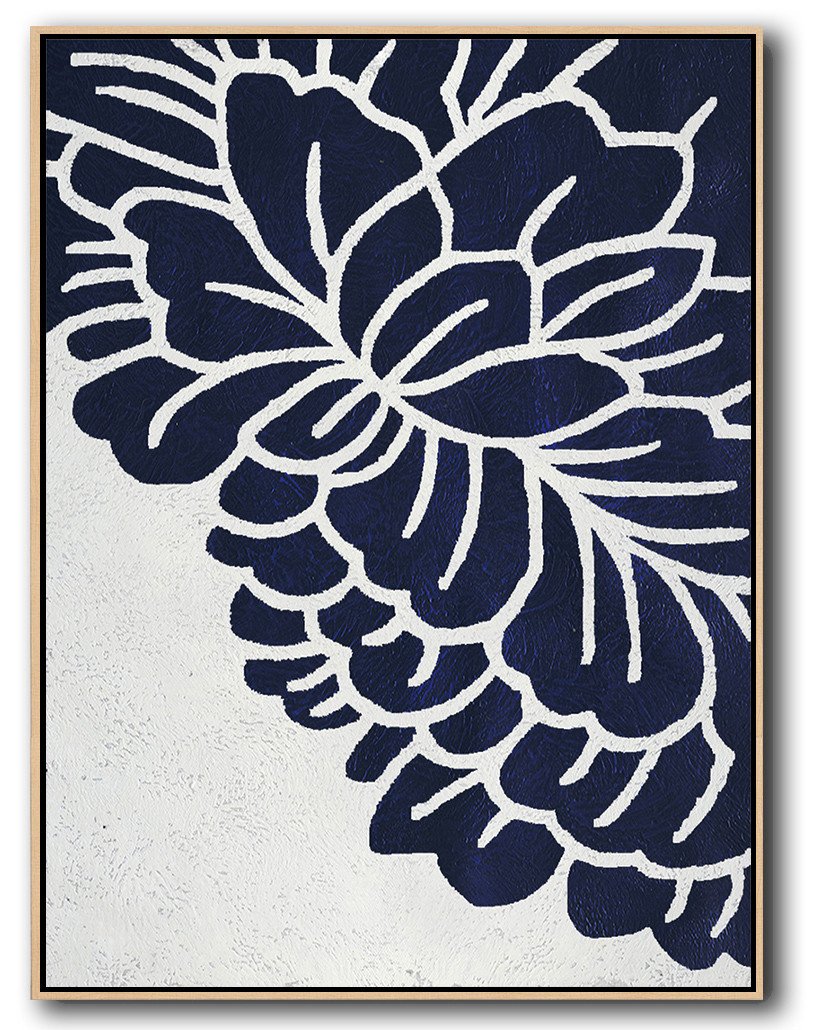 Navy Blue Minimalist Art #NV288B - Click Image to Close